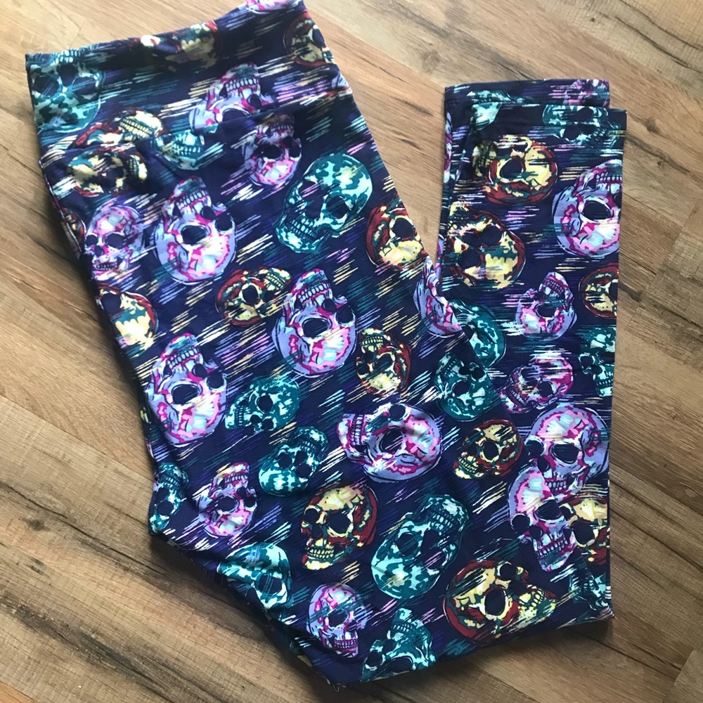 Lularoe Halloween Skull leggings Tc2